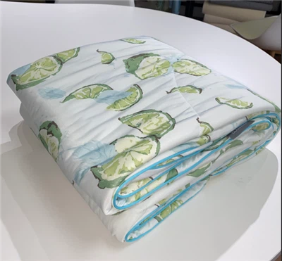 Trapunta estiva rinfrescante con stampa Domiamia Lime